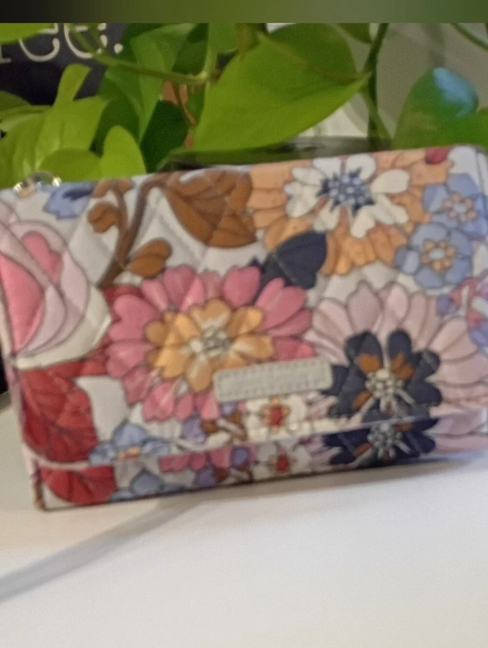 Vera Bradley Multicolor Floral Quilted Wallet in Pink, Yellow, Blue